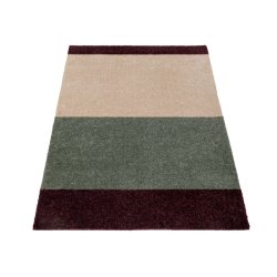 Tica Copenhagen Gulvm�tte Stripes Horisontal Gr�n/Ivory/Bordeaux 67x120 cm