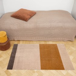 Tica Copenhagen Gulvm�tte Stripes Horisontal Ivory/Dijon/Brun 67x120 cm