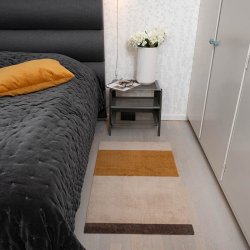 Tica Copenhagen Gulvm�tte Stripes Horisontal Ivory/Dijon/Brun 67x120 cm