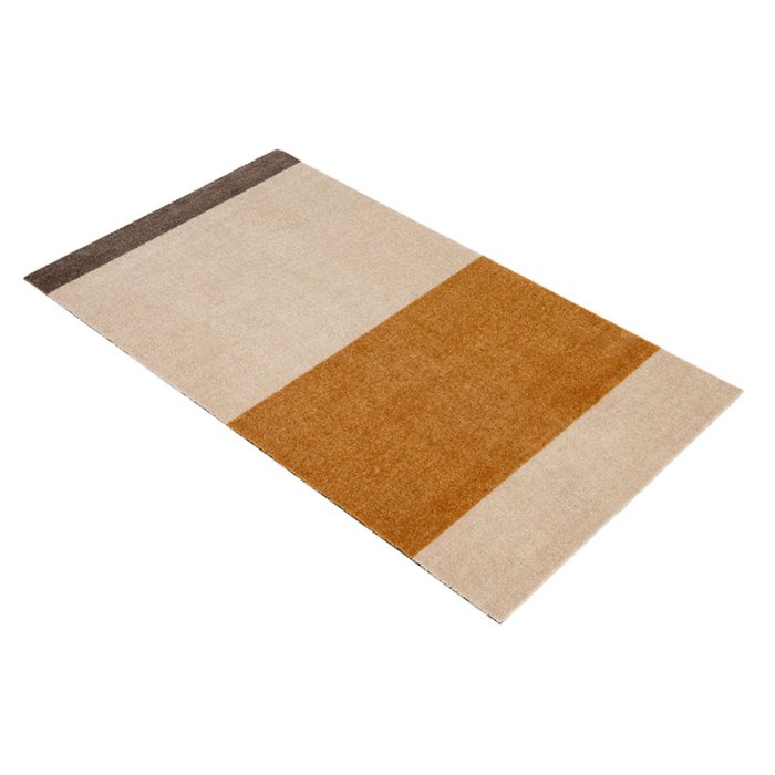 Tica Copenhagen Gulvm�tte Stripes Horisontal Ivory/Dijon/Brun 67x120 cm