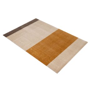 Tica Copenhagen Gulvm�tte Stripes Horisontal Ivory/Dijon/Brun 90x130 cm