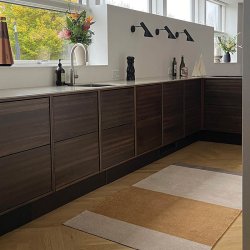 Tica Copenhagen Gulvm�tte Stripes Horisontal Ivory/Dijon/Brun 90x200 cm