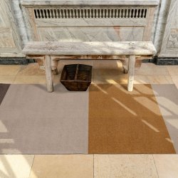 Tica Copenhagen Gulvm�tte Stripes Horisontal Ivory/Dijon/Brun 90x200 cm