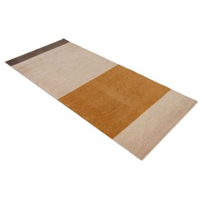 Tica Copenhagen Gulvm�tte Stripes Horisontal Ivory/Dijon/Brun 90x200 cm
