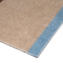 Tica Copenhagen Gulvm�tte Stripes Horisontal Ivory/Sand/Bl� 40x60 cm