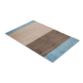 Tica Copenhagen Gulvm�tte Stripes Horisontal Ivory/Sand/Bl� 60x90 cm