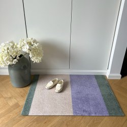 Tica Copenhagen Gulvm�tte Stripes Horisontal Lilla/Ivory/Gr�n 60x90 cm