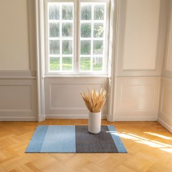 Tica Copenhagen Gulvm�tte Stripes Horisontal Lys/St�vet Bl�/St�lgr� 90x130 cm