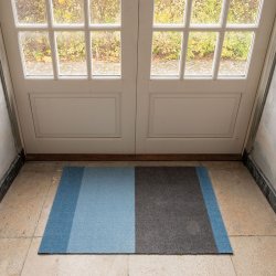 Tica Copenhagen Gulvm�tte Stripes Horisontal Lys/St�vet Bl�/St�lgr� 60x90 cm