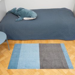 Tica Copenhagen Gulvm�tte Stripes Horisontal Lys/St�vet Bl�/St�lgr� 60x90 cm