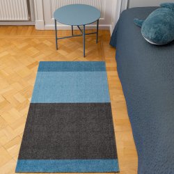 Tica Copenhagen Gulvm�tte Stripes Horisontal Lys/St�vet Bl�/St�lgr� 67x120 cm