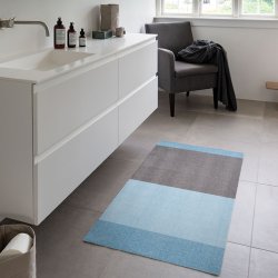 Tica Copenhagen Gulvm�tte Stripes Horisontal Lys/St�vet Bl�/St�lgr� 67x120 cm