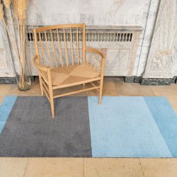 Tica Copenhagen Gulvm�tte Stripes Horisontal Lys/St�vet Bl�/St�lgr� 90x200 cm