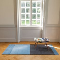 Tica Copenhagen Gulvm�tte Stripes Horisontal Lys/St�vet Bl�/St�lgr� 90x200 cm