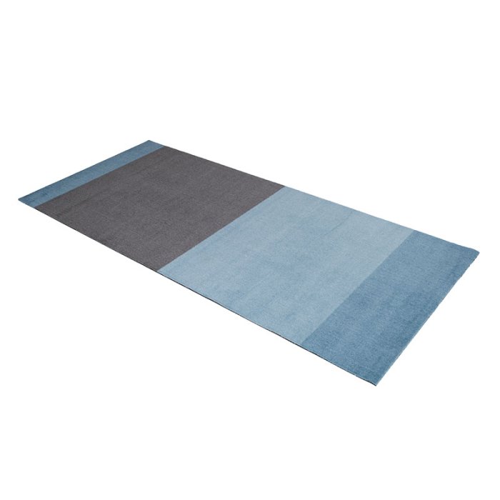 Tica Copenhagen Gulvm�tte Stripes Horisontal Lys/St�vet Bl�/St�lgr� 90x200 cm