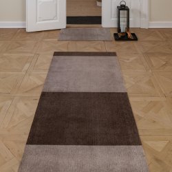 Tica Copenhagen Gulvm�tte Stripes Horisontal Sand/Brun 90x200 cm