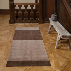 Tica Copenhagen Gulvm�tte Stripes Horisontal Sand/Brun 90x200 cm