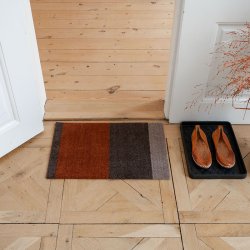 Tica Copenhagen Gulvm�tte Stripes Horisontal Sand/Brun/Terrakotta 40x60 cm