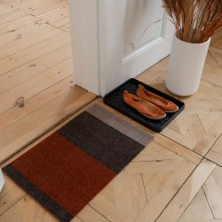 Tica Copenhagen Gulvm�tte Stripes Horisontal Sand/Brun/Terrakotta 40x60 cm