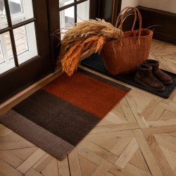 Tica Copenhagen Gulvm�tte Stripes Horisontal Sand/Brun/Terrakotta 60x90 cm