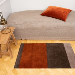 Tica Copenhagen Gulvm�tte Stripes Horisontal Sand/Brun/Terrakotta 67x120 cm