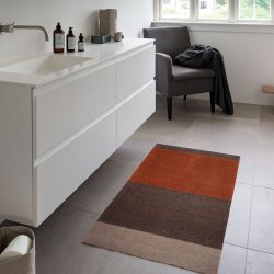 Tica Copenhagen Gulvm�tte Stripes Horisontal Sand/Brun/Terrakotta 67x120 cm