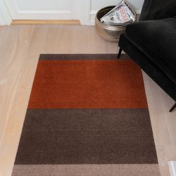 Tica Copenhagen Gulvm�tte Stripes Horisontal Sand/Brun/Terrakotta 67x120 cm