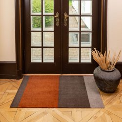 Tica Copenhagen Gulvm�tte Stripes Horisontal Sand/Brun/Terrakotta 90x130 cm