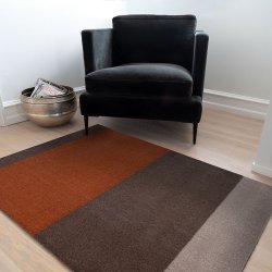 Tica Copenhagen Gulvm�tte Stripes Horisontal Sand/Brun/Terrakotta 90x130 cm