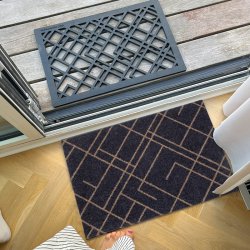 Tica Copenhagen Gulvm�tte Lines Gr�bl�/Sand 40x60cm