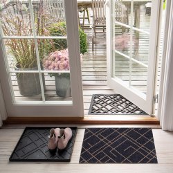 Tica Copenhagen Gulvm�tte Lines Gr�bl�/Sand 40x60cm