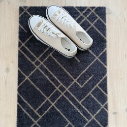 Tica Copenhagen Gulvm�tte Lines Gr�bl�/Sand 40x60cm