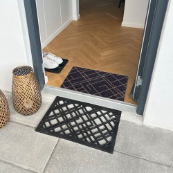Tica Copenhagen Gulvm�tte Lines Gr�bl�/Sand 40x60cm