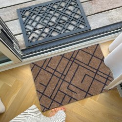 Tica Copenhagen Gulvm�tte Lines Sand/Gr�bl� 40x60cm