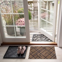 Tica Copenhagen Gulvm�tte Lines Sand/Gr�bl� 40x60cm