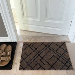 Tica Copenhagen Gulvm�tte Lines Sand/Gr�bl� 40x60cm