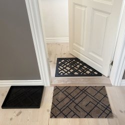 Tica Copenhagen Gulvm�tte Lines Sand/Gr�bl� 40x60cm