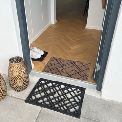 Tica Copenhagen Gulvm�tte Lines Sand/Gr�bl� 40x60cm