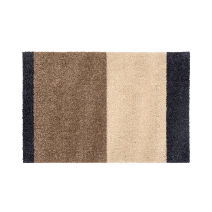 Tica Copenhagen Gulvm�tte Stripes Gr�bl�/Sand/Ivory 40x60cm