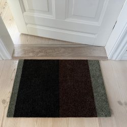 Tica Copenhagen Gulvm�tte Stripes St�vet Gr�n/Brun 40x60cm