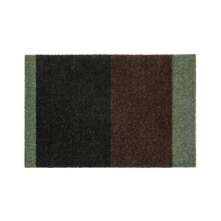 Tica Copenhagen Gulvm�tte Stripes St�vet Gr�n/Brun 40x60cm