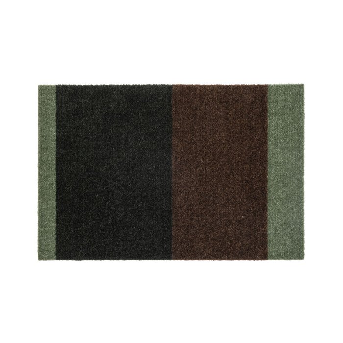 Tica Copenhagen Gulvm�tte Stripes St�vet Gr�n/Brun 40x60cm