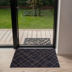 Tica Copenhagen Gulvm�tte Lines Gr�bl�/Sand 60x90cm