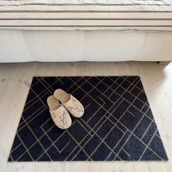 Tica Copenhagen Gulvm�tte Lines Gr�bl�/Sand 60x90cm