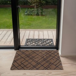 Tica Copenhagen Gulvm�tte Lines Sand/Gr�bl� 60x90cm