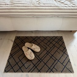 Tica Copenhagen Gulvm�tte Lines Sand/Gr�bl� 60x90cm
