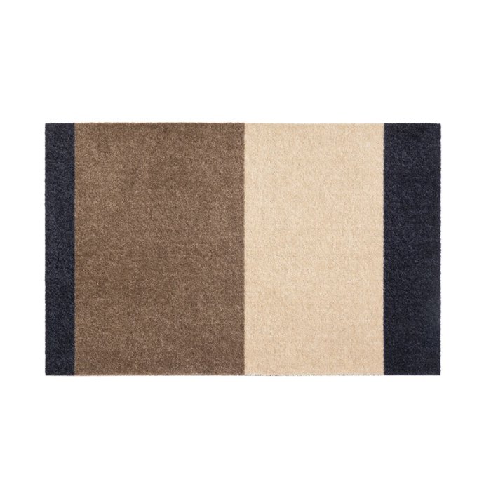 Tica Copenhagen Gulvm�tte Stripes Gr�bl�/Sand/Ivory 60x90cm