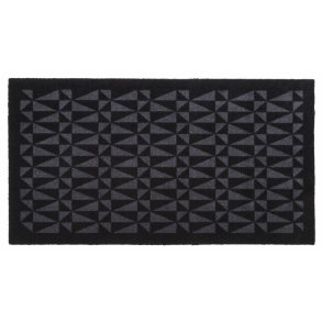 Tica Copenhagen Smudsmtte m. Geometrisk - Sort/Gr - 60x90 cm.