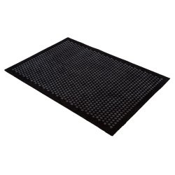 Tica Copenhagen Smudsmtte m. Dots - Black/Grey - 90x130cm