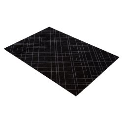 Tica Copenhagen Smudsmtte m. Lines - Black/Grey - 90x130cm
